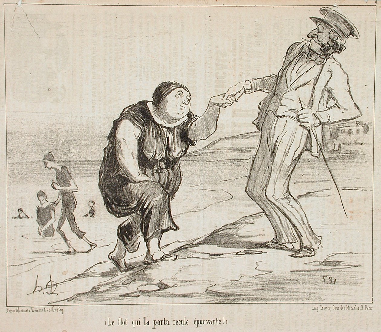 Flyderen, der bar hende af Honoré Daumier