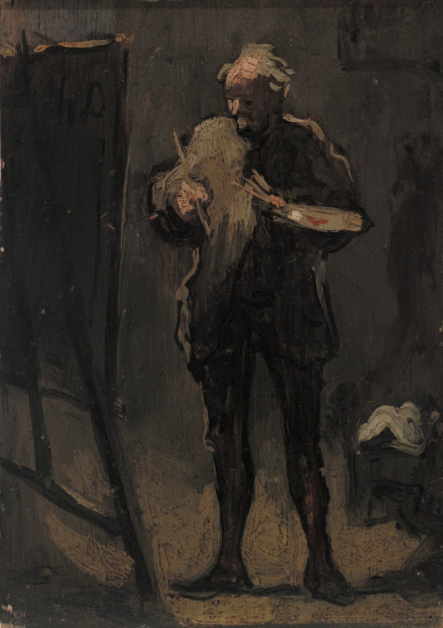 Maleren foran sit maleri af Honoré Daumier