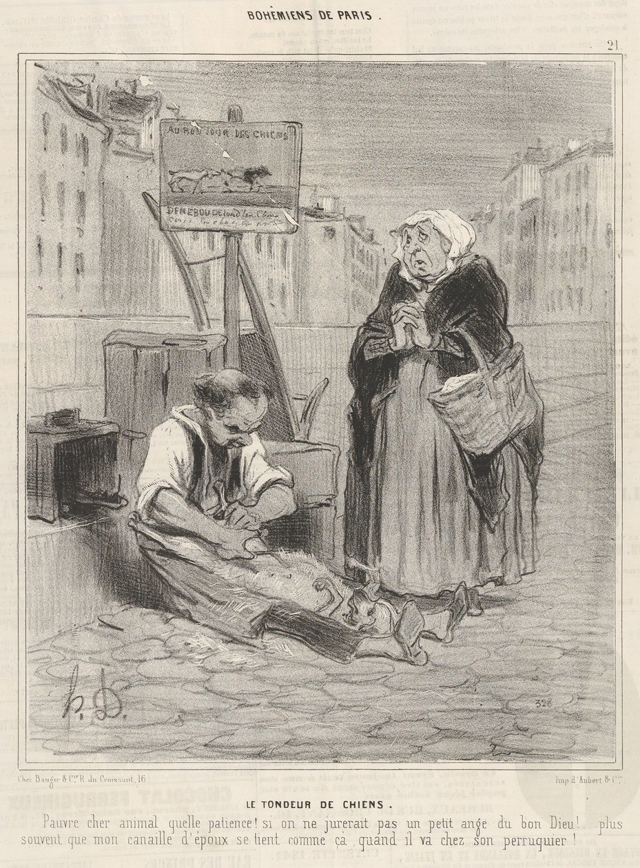 Hundeklipper af Honoré Daumier