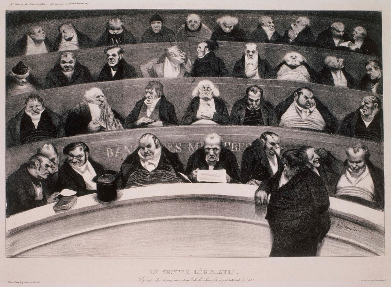 Den lovgivende mave af Honoré Daumier
