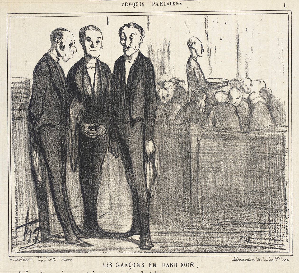 Drengene i sorte frakker af Honoré Daumier