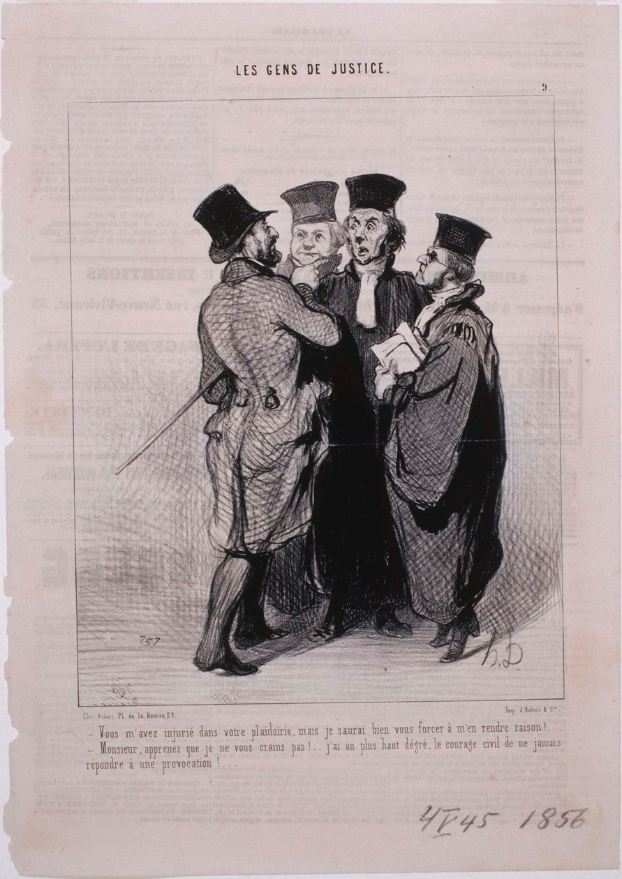 Retfærdighedens folk - Du fornærmede mig i dine indlæg af Honoré Daumier
