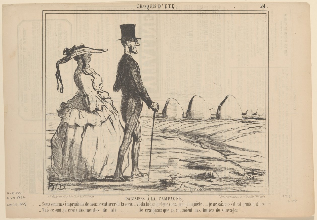 Pariserne på landet af Honoré Daumier