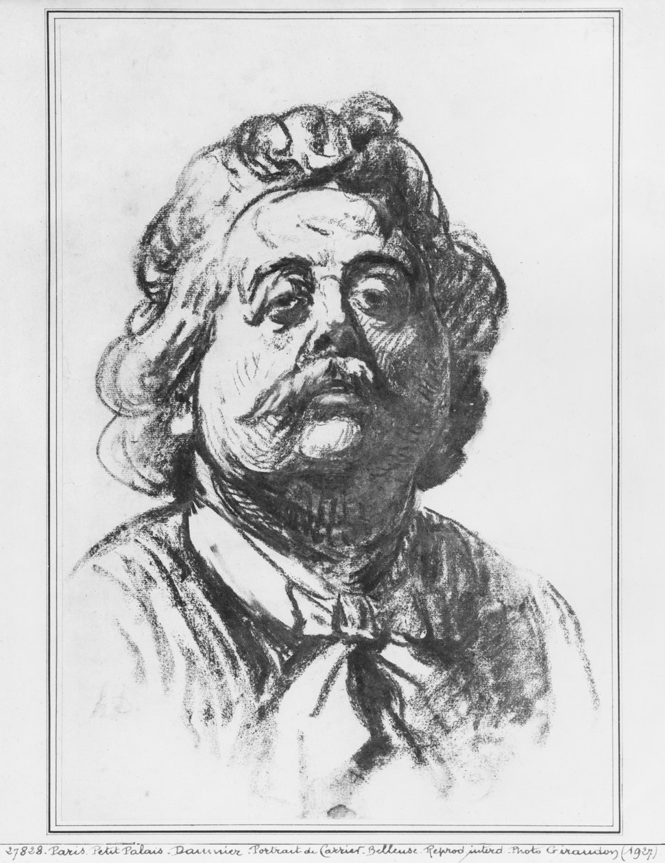 Portræt af billedhuggeren Albert Ernest Carrier-Belleuse, 1863 (kul på papir) af Honoré Daumier