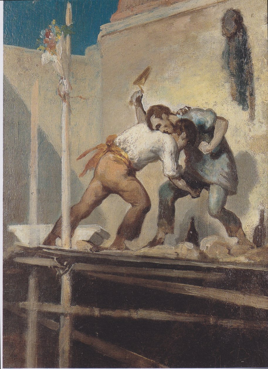 Knusende murere af Honoré Daumier