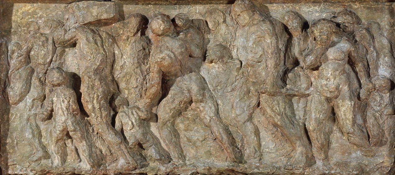 Emigranterne, 1848 (gips) af Honoré Daumier