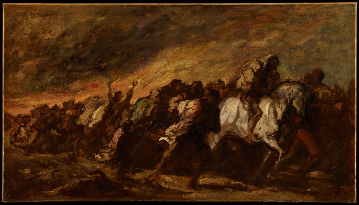 De flygtninge, c.1868 af Honoré Daumier