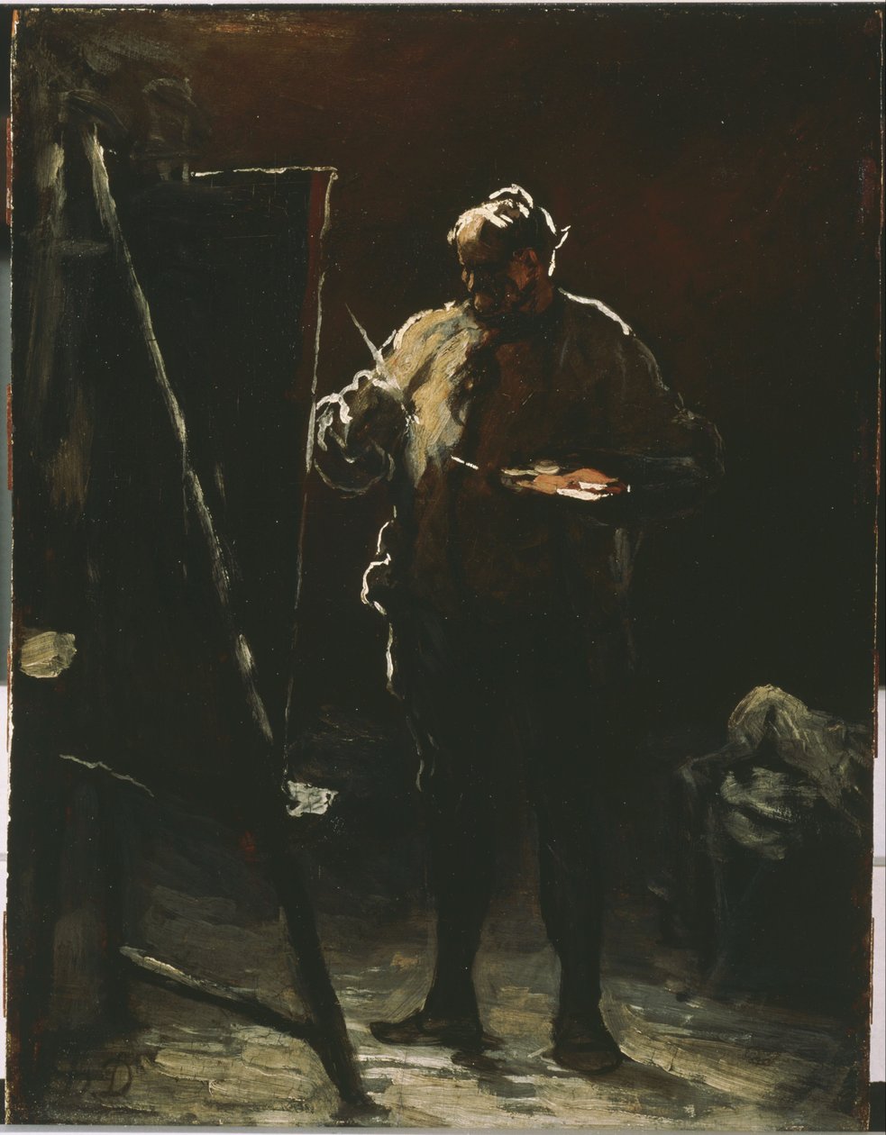 Maleren ved sit staffeli af Honoré Daumier