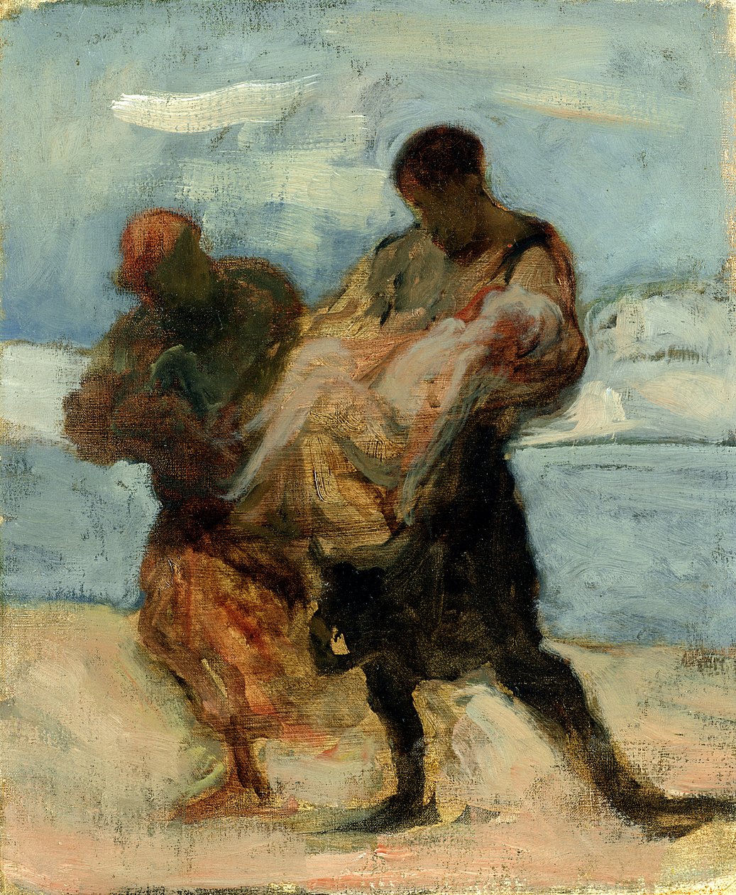 Redningen, ca. 1870 af Honoré Daumier