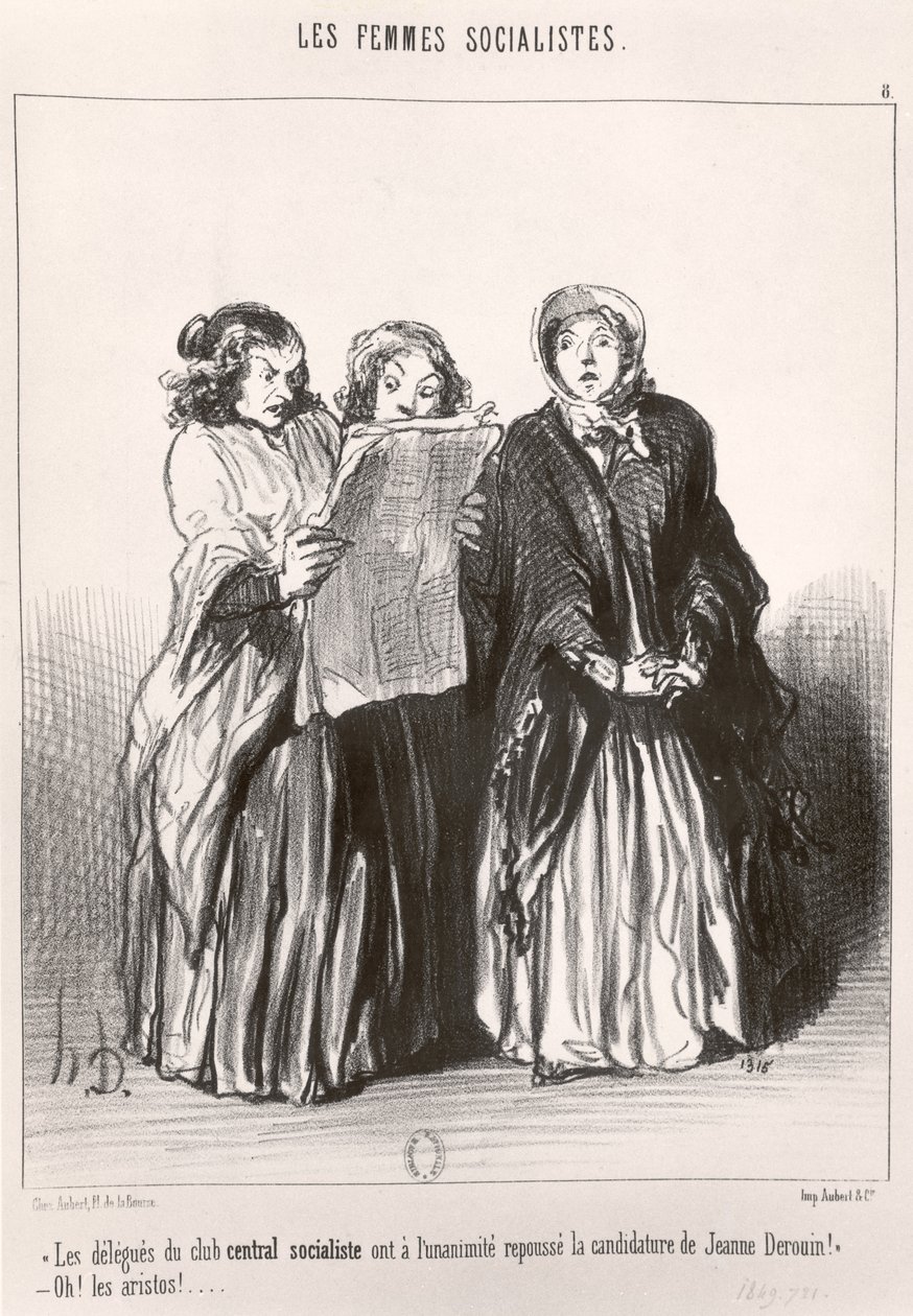 De socialistiske kvinder, 1849 af Honoré Daumier