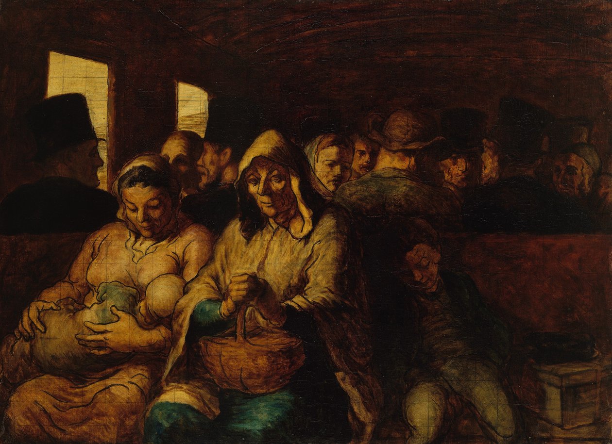 Tredje klasses vogn af Honoré Daumier