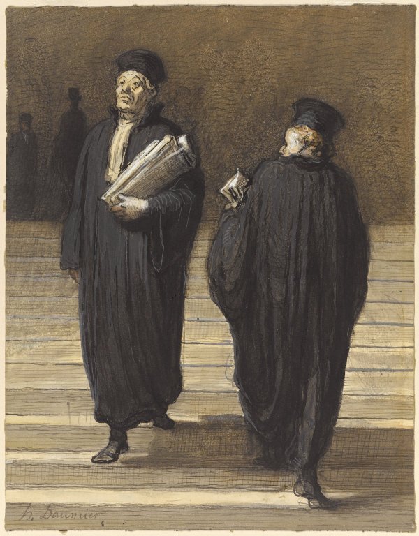 De to kolleger (advokater) af Honoré Daumier