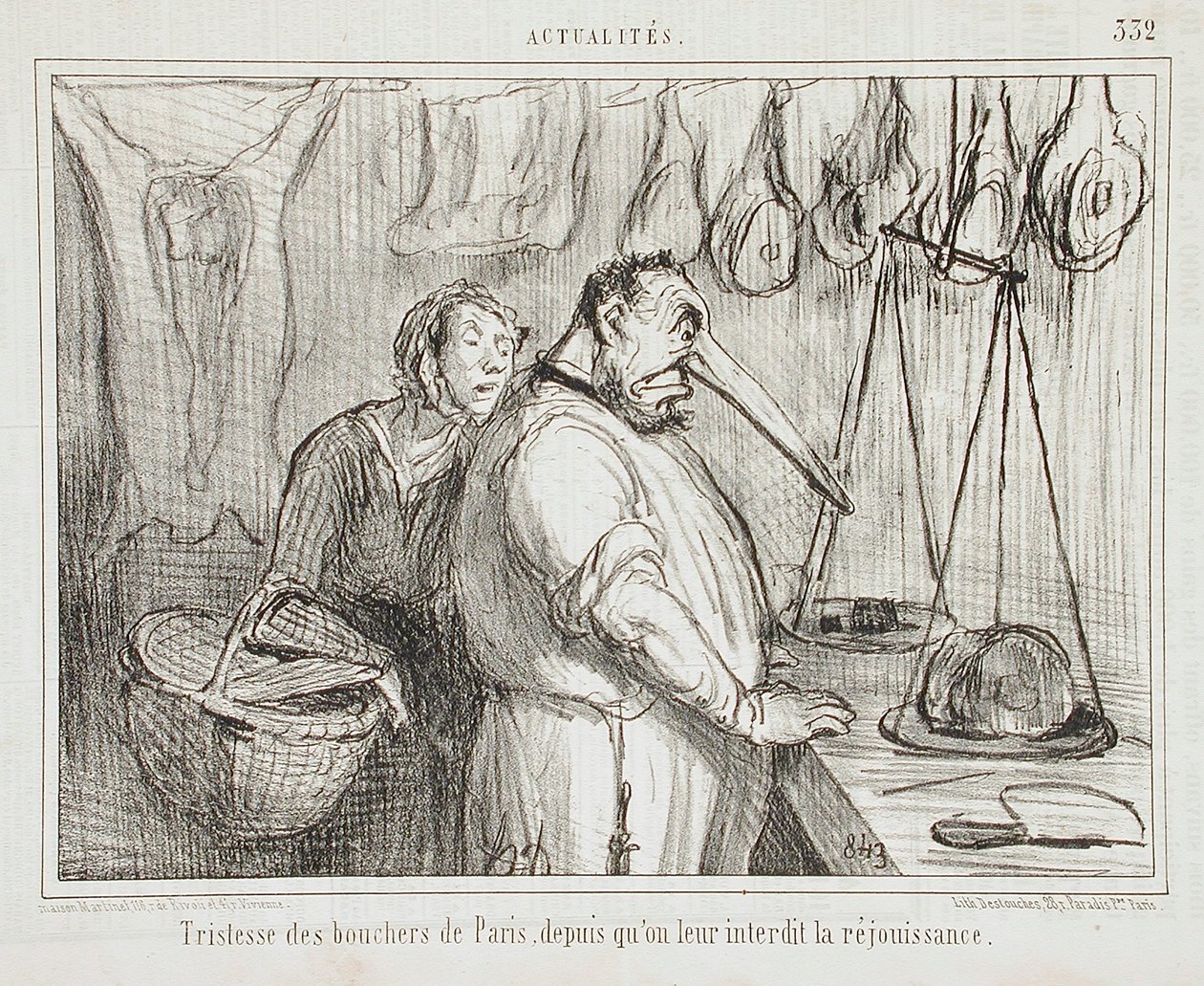 Slagternes slagtere i Paris af Honoré Daumier