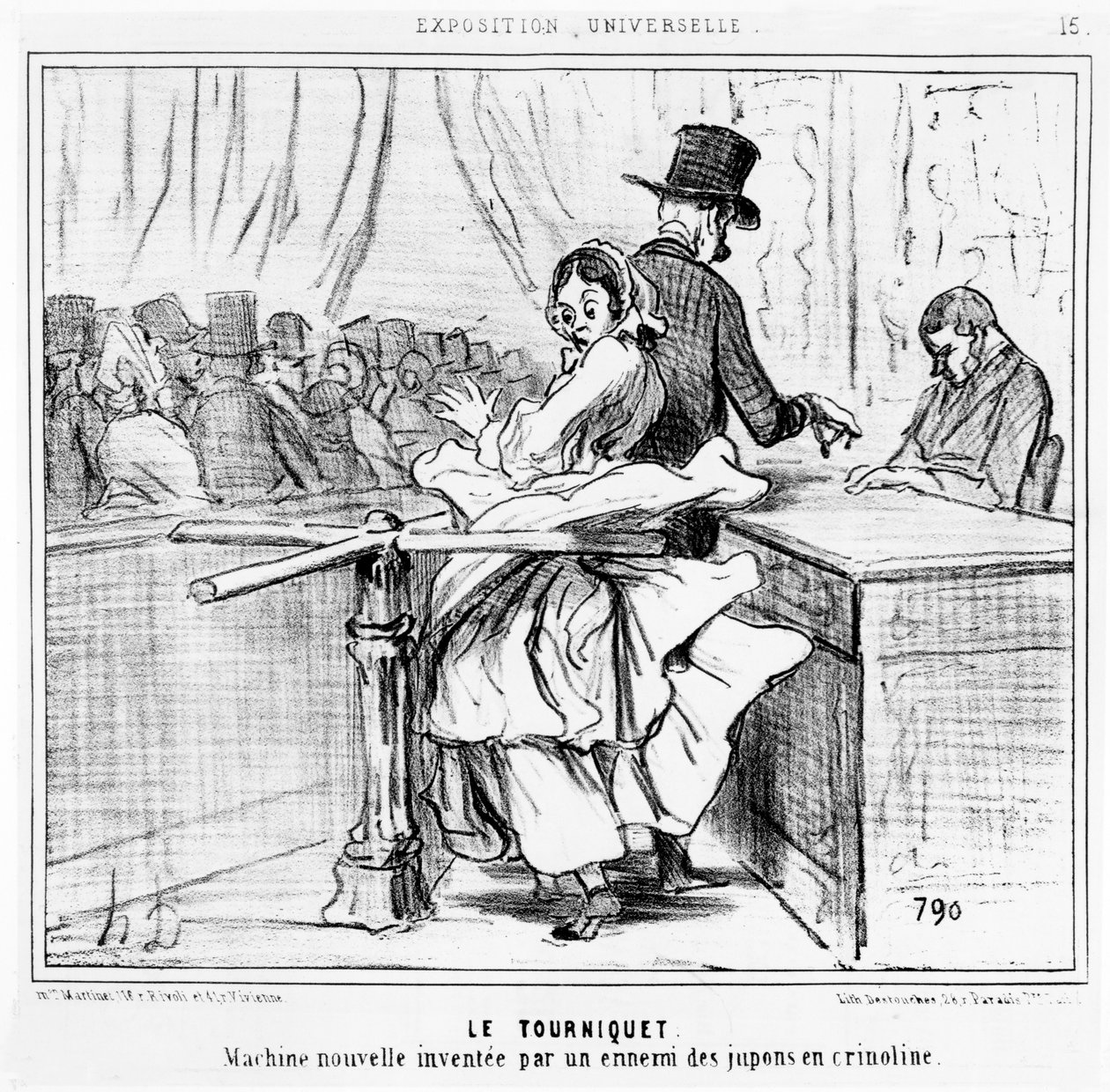 Drejekors på Verdensudstillingen i Paris, tegneserie fra 