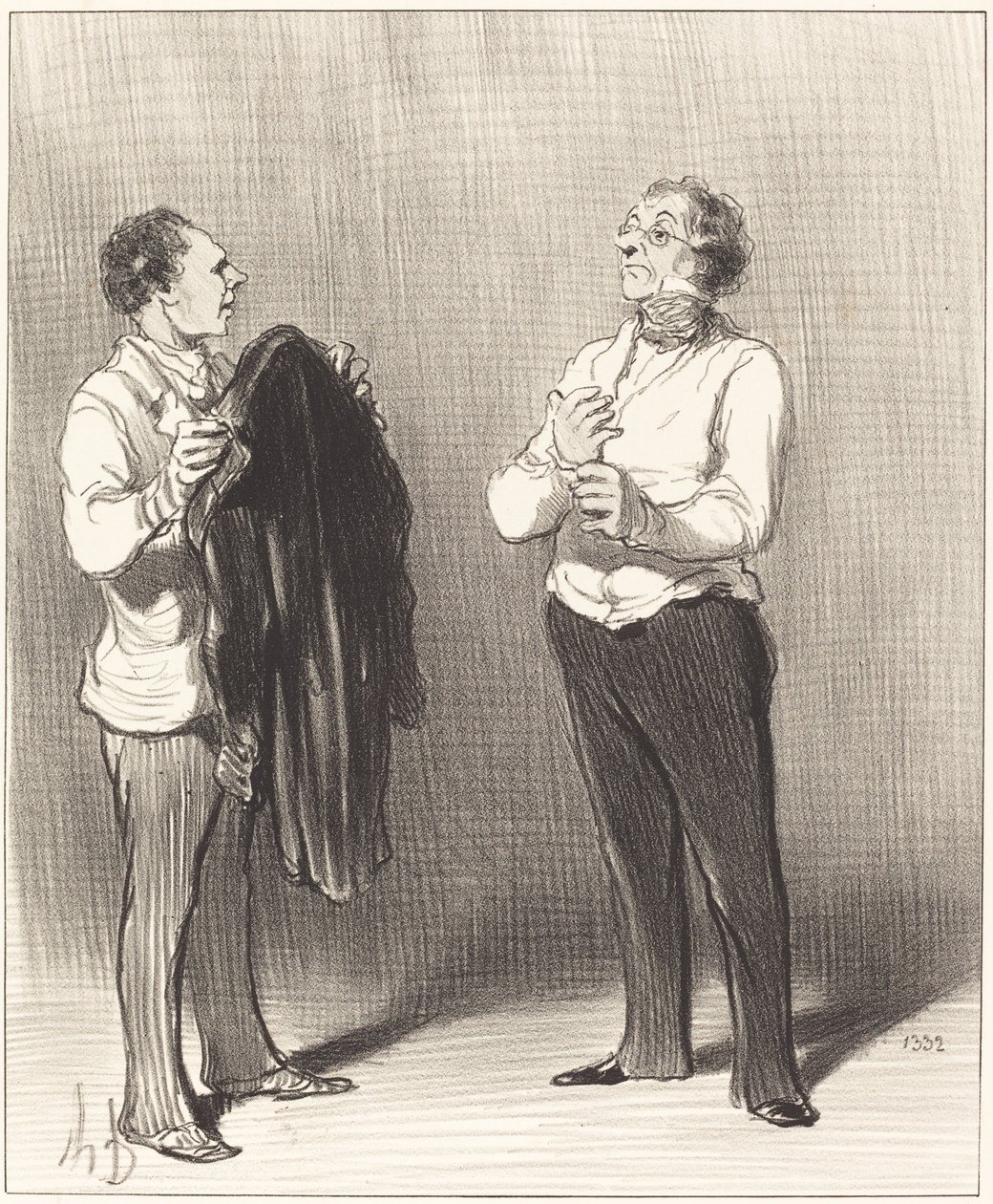 (Tjeneren) - Monsieur ville gøre det godt... af Honoré Daumier
