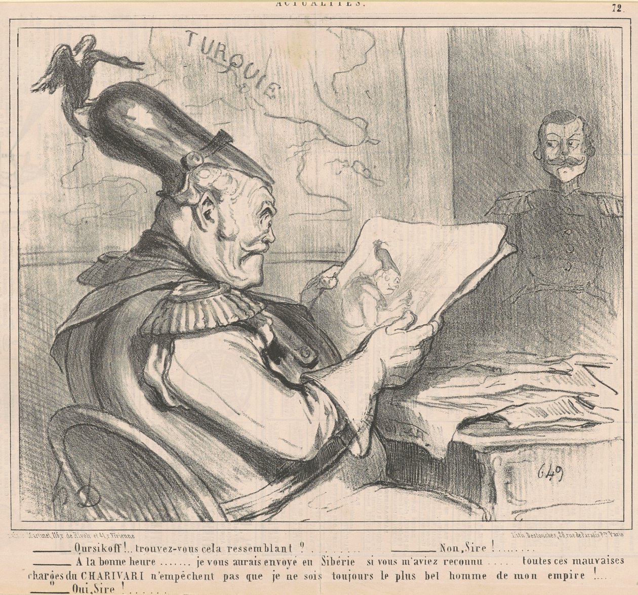 "-Ouriskoff!...finder du det ens?" fra Nyheder af Honoré Daumier