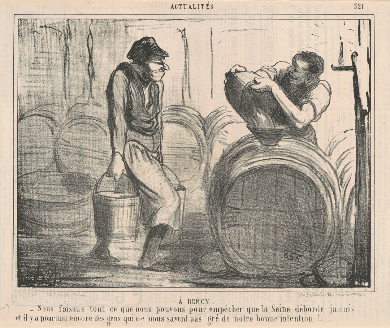 Hos Bercy: Vi gør... hvad vi kan... af Honoré Daumier