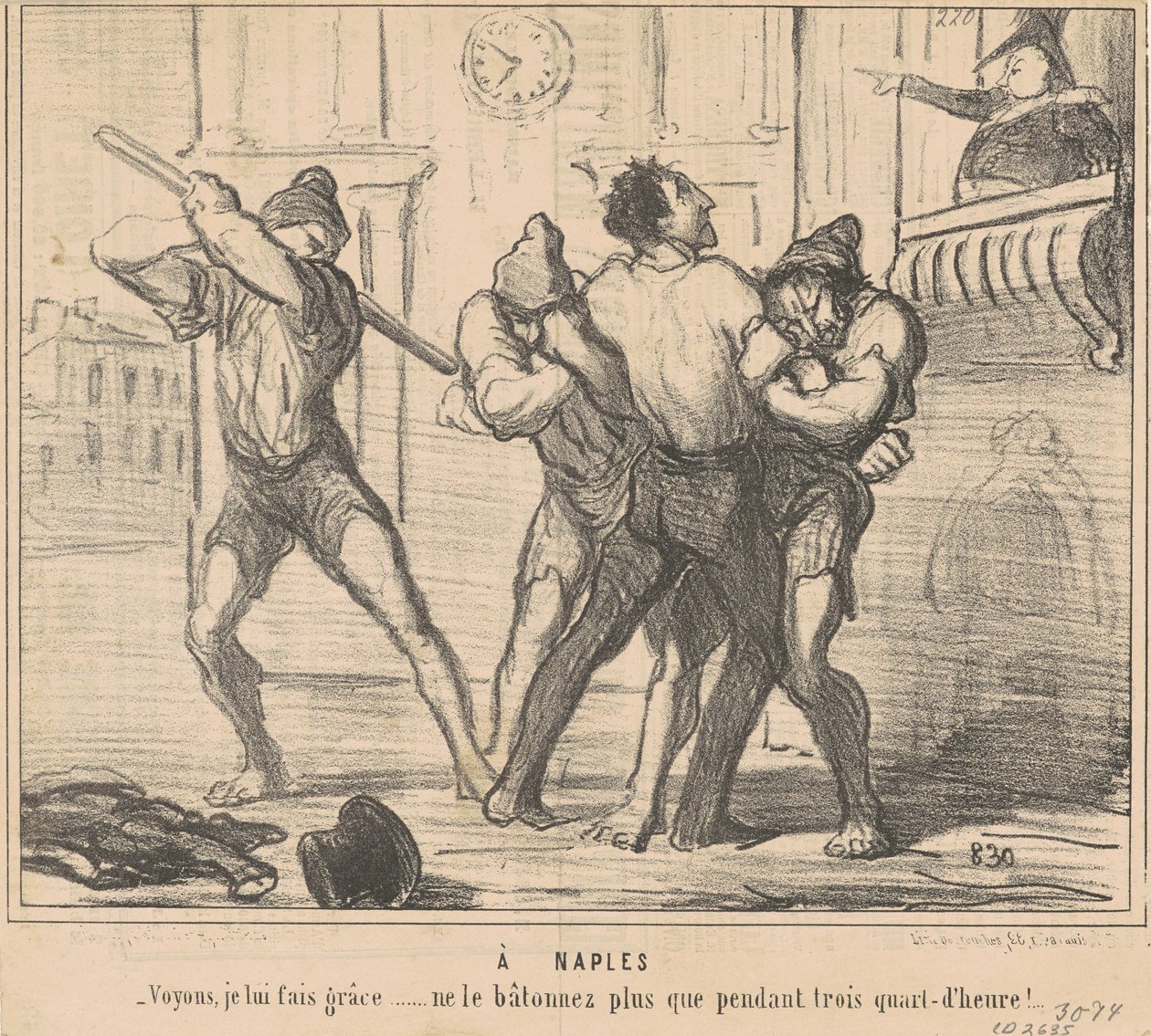 I Napoli: Lad os se, jeg gør ham nåde... af Honoré Daumier