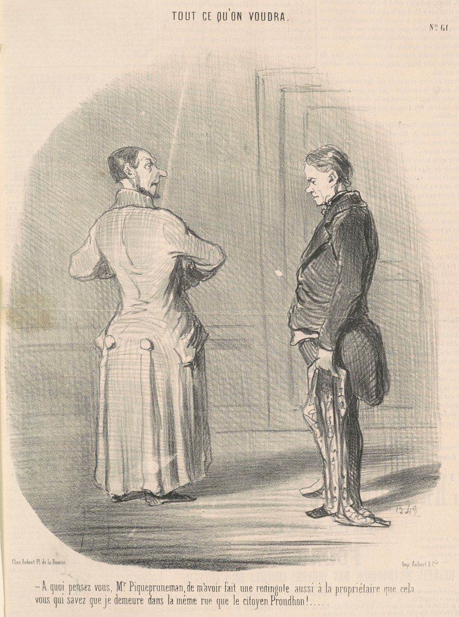 Hvad synes du, hr. Piquepruneman, om at have mig... af Honoré Daumier
