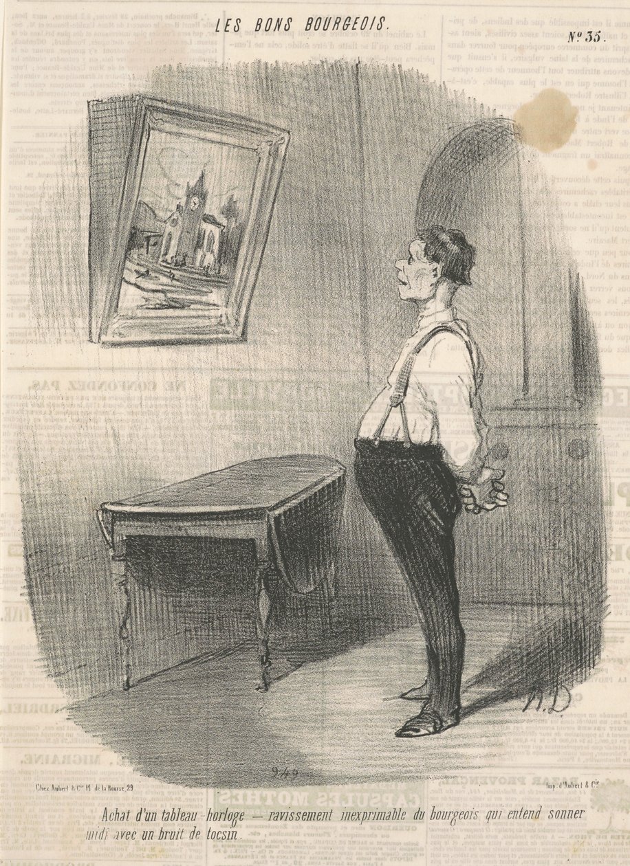 Køb af et urtavle af Honoré Daumier