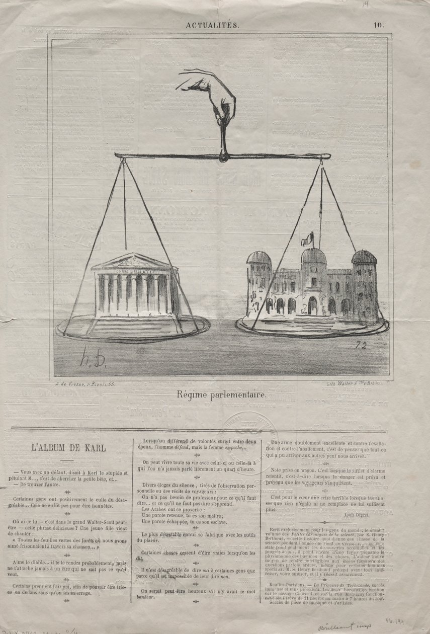 Aktualiteter (nr. 10): Folketingets regime af Honoré Daumier