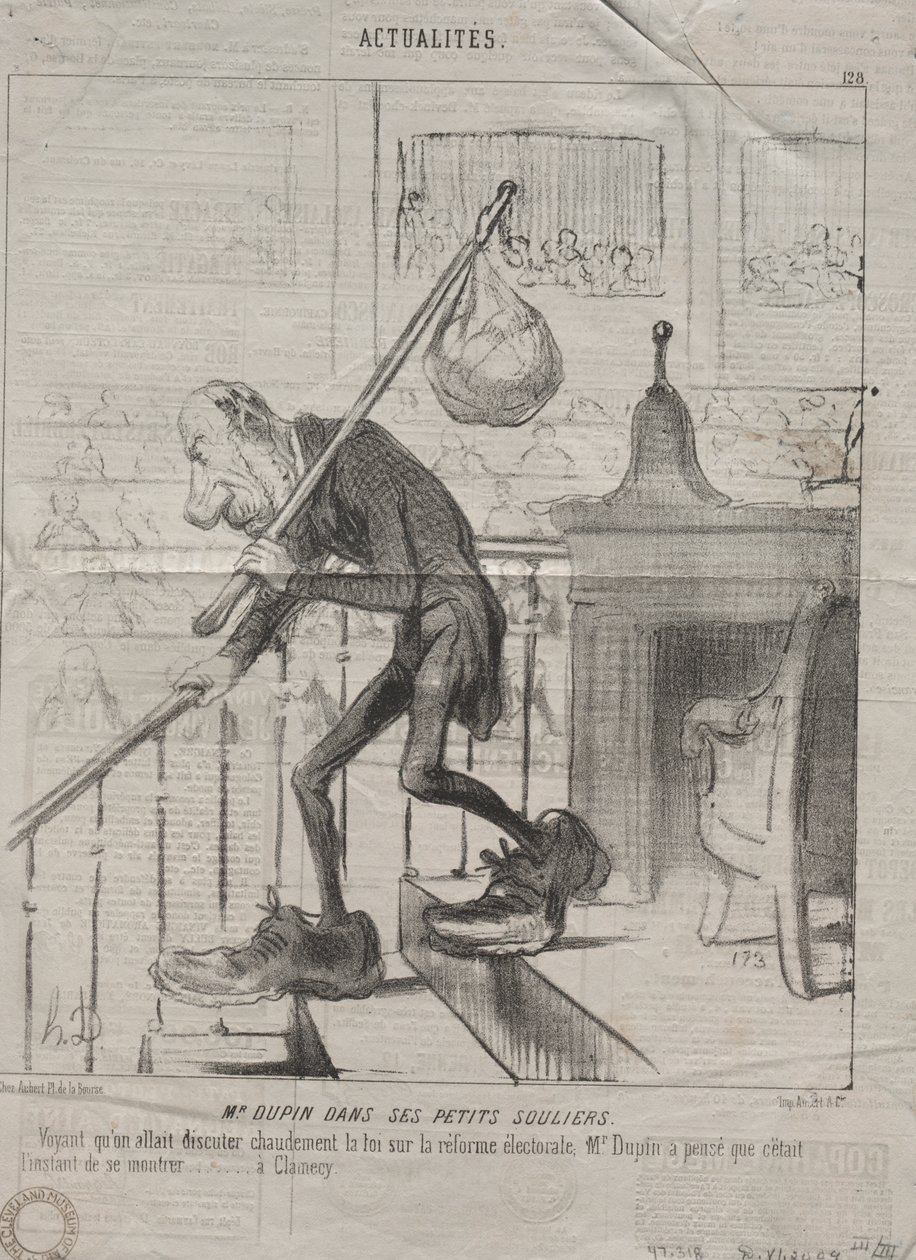 Aktualiteter (nr. 128): Mr. Dupin i sine små sko af Honoré Daumier