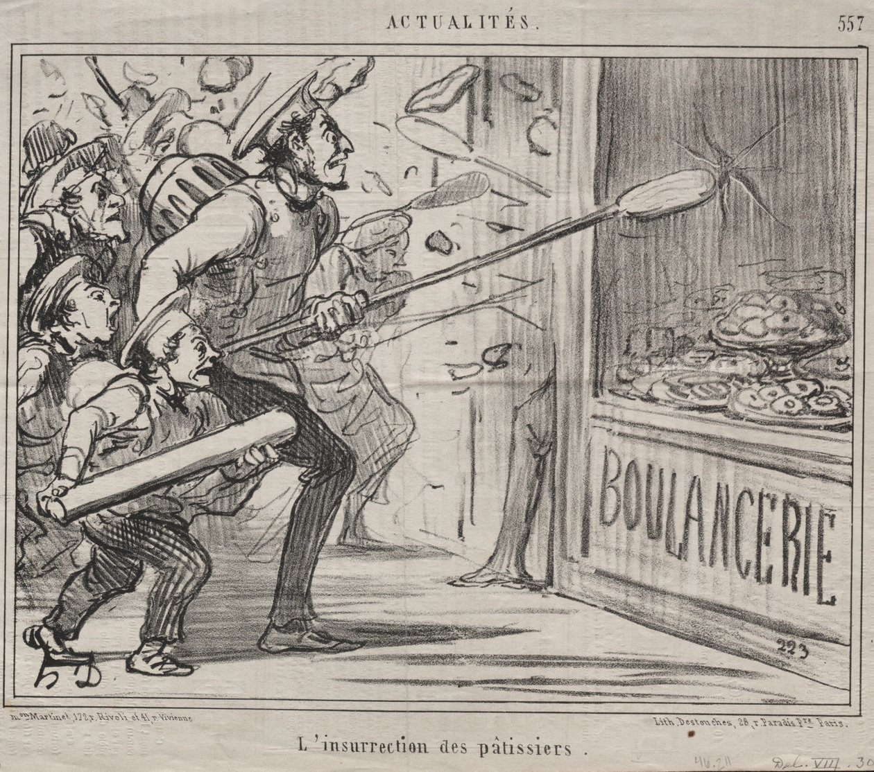 Aktualiteter (nr. 557): Konditorens opstand af Honoré Daumier