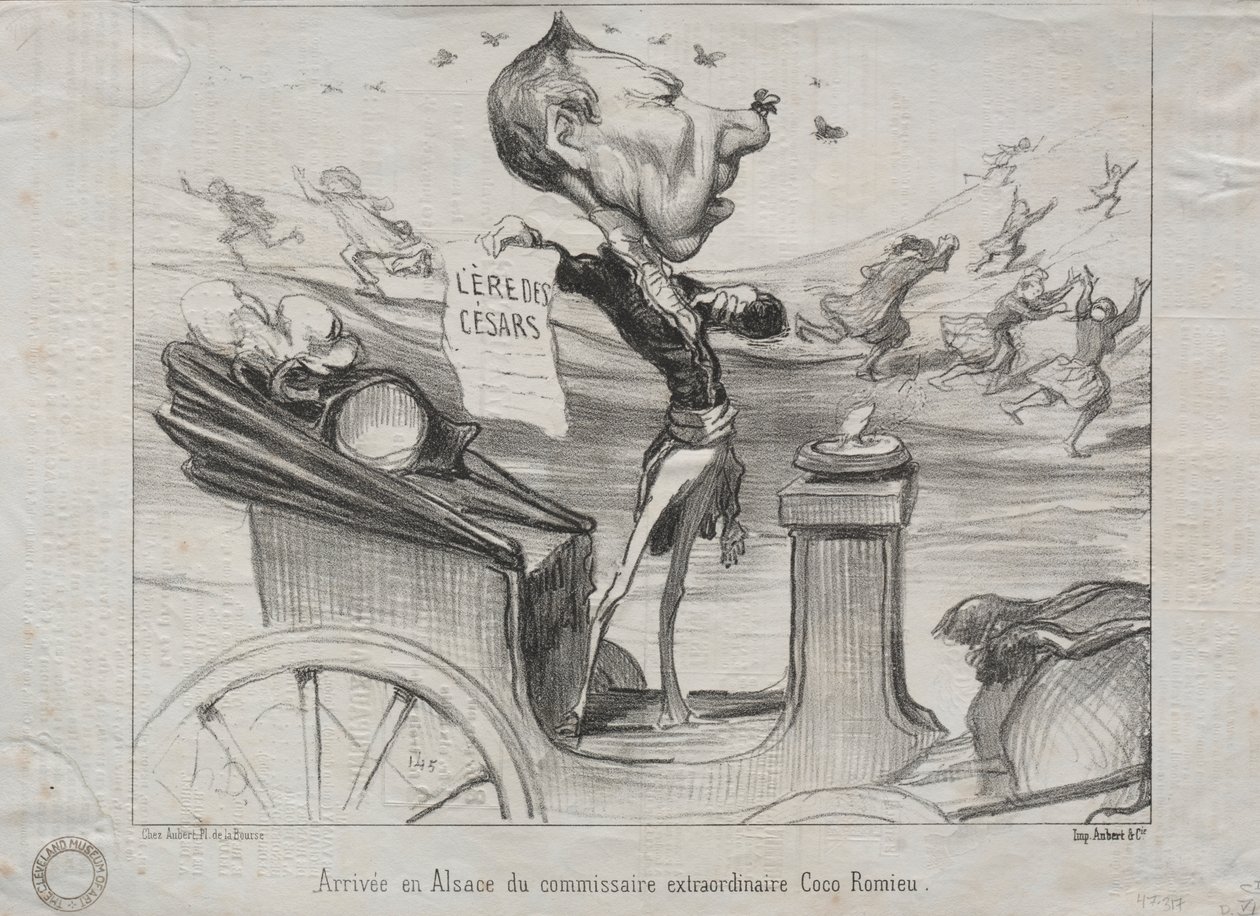 Aktualiteter (nr. 81): Ankomsten til Alsace af den ekstraordinære kommissær, Coco Romieu af Honoré Daumier
