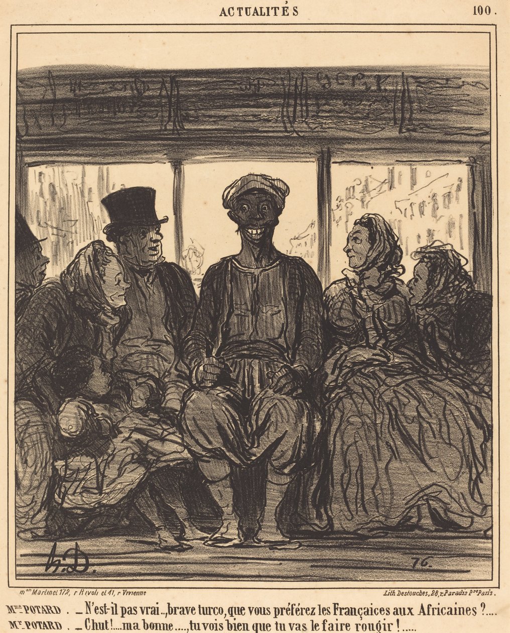 Nyheder: Fru Potard - Er det ikke sandt, modige Turco... af Honoré Daumier