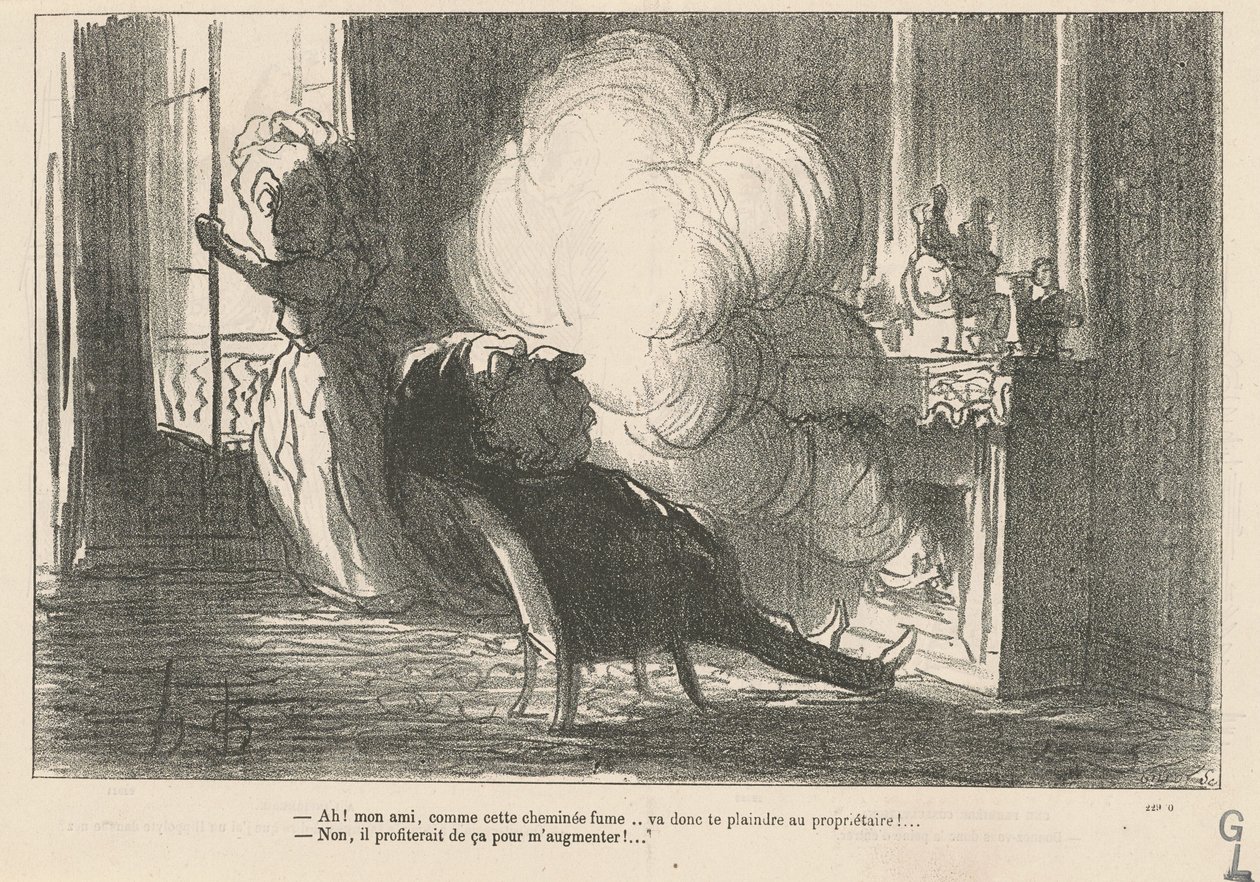 Ah! ... Da denne skorsten ryger ... af Honoré Daumier