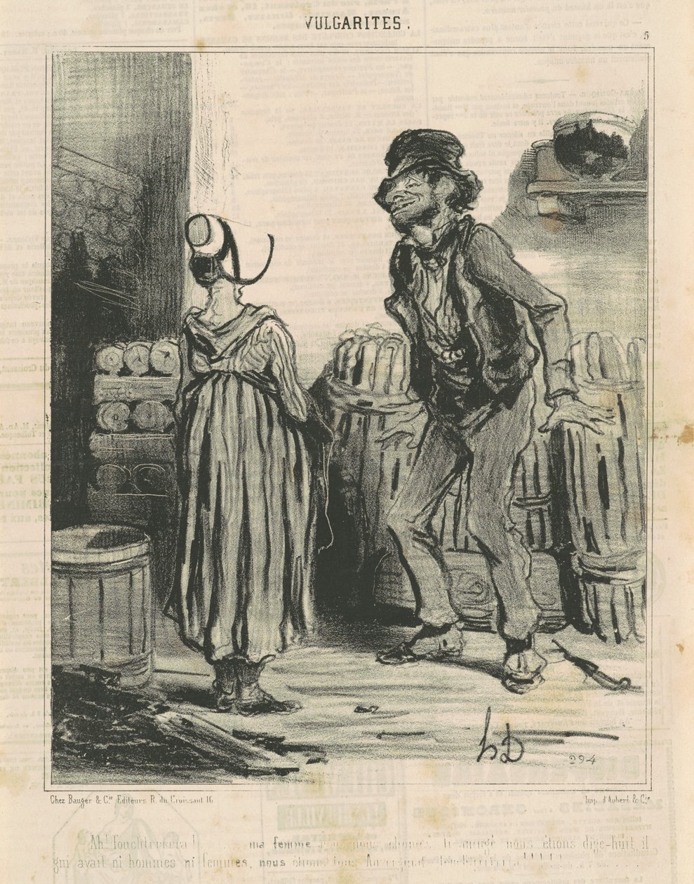 Ah! Fouchtra! ... Min kone ... af Honoré Daumier