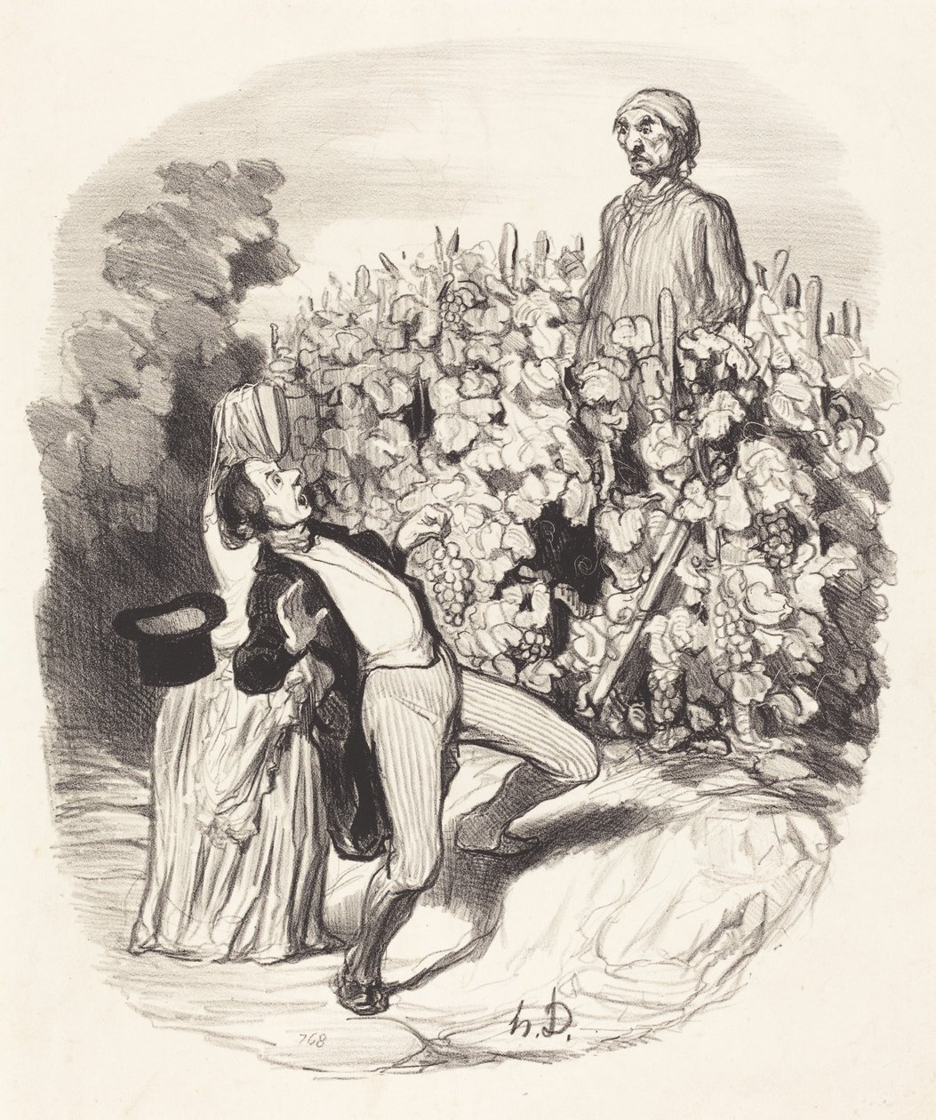 Ah! Saperlotte, jeg tror, ​​vi er i klemme! af Honoré Daumier