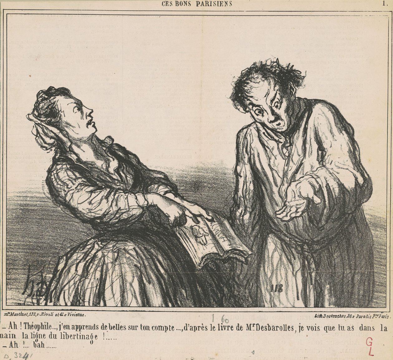 Ah! Théophile ... jeg lærte nogle smukke ting ... af Honoré Daumier