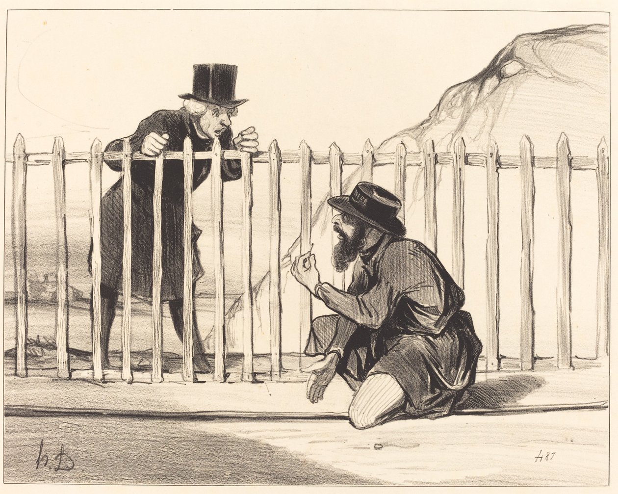 Ah! godt... konvojen... kan smigre sig selv for at undslippe det... af Honoré Daumier