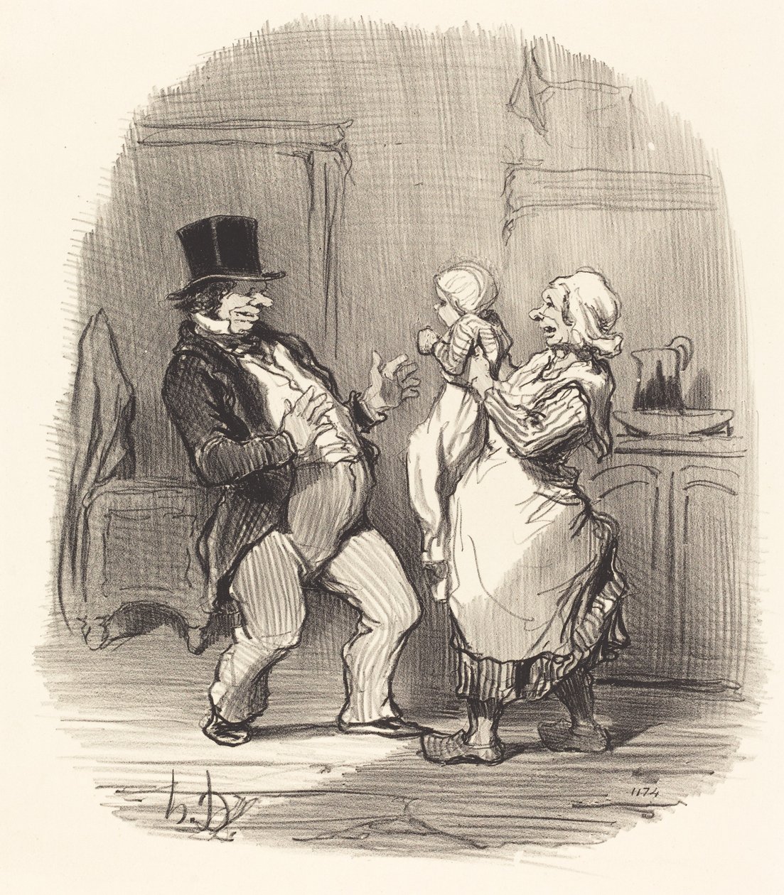 Ah! sir... lad være med at grine sådan af ham... af Honoré Daumier