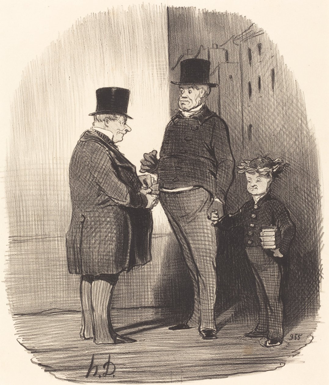 Ah! du er god til latinske vers, unge mand... af Honoré Daumier