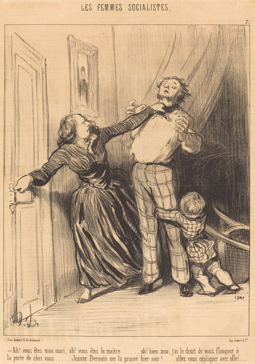 Ah! du er min mand, ah! du er mesteren... af Honoré Daumier