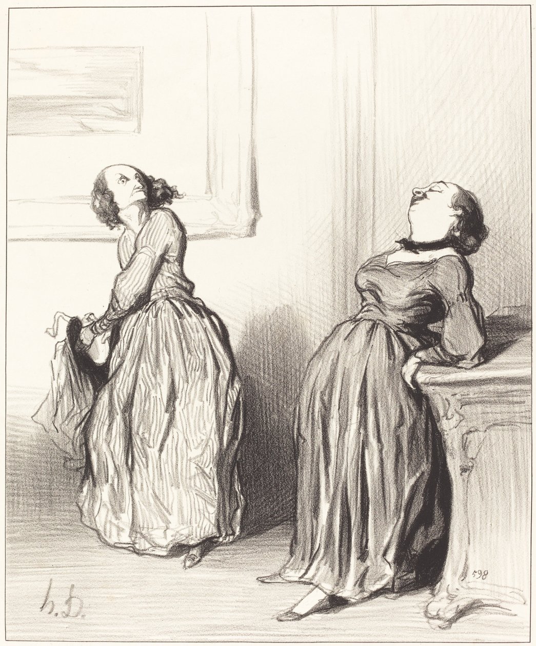 Ah, du opdager, at min sidste roman ikke er helt... af Honoré Daumier