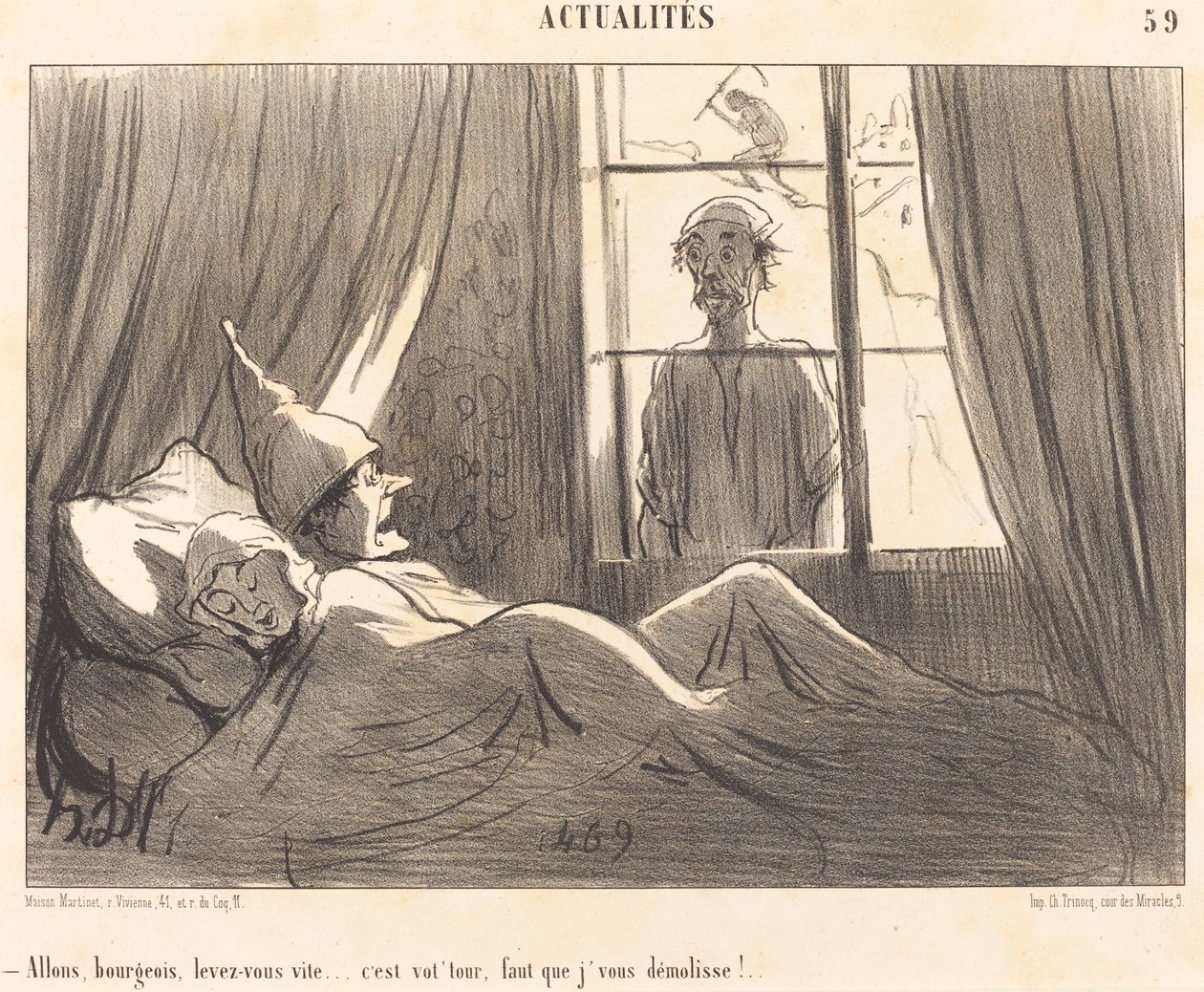 Kom så bourgeois, rejs dig hurtigt... af Honoré Daumier