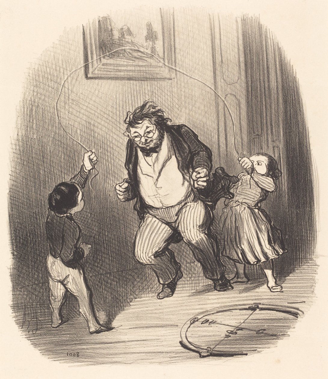 Kom nu, far... mere... toogtredive omgange!... af Honoré Daumier