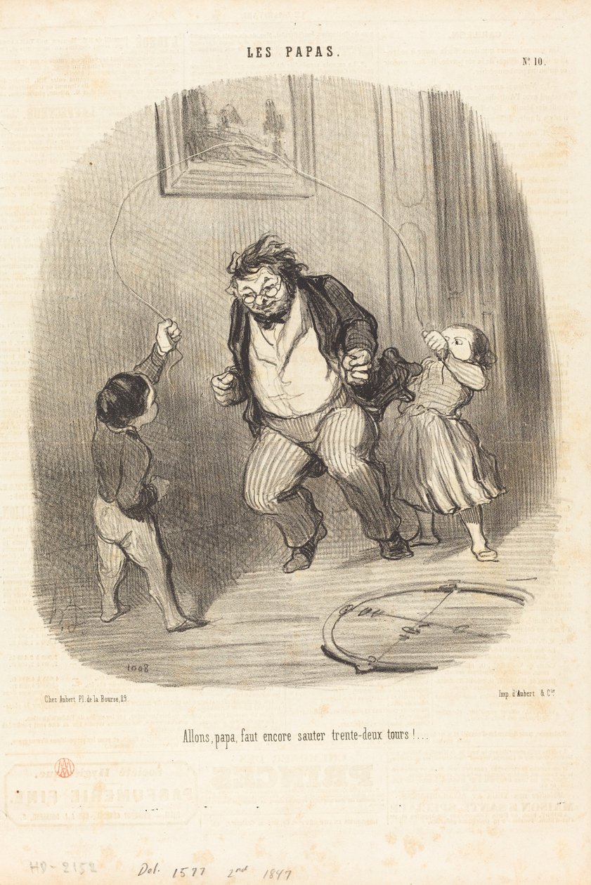 Kom nu, far... mere... toogtredive omgange!... af Honoré Daumier