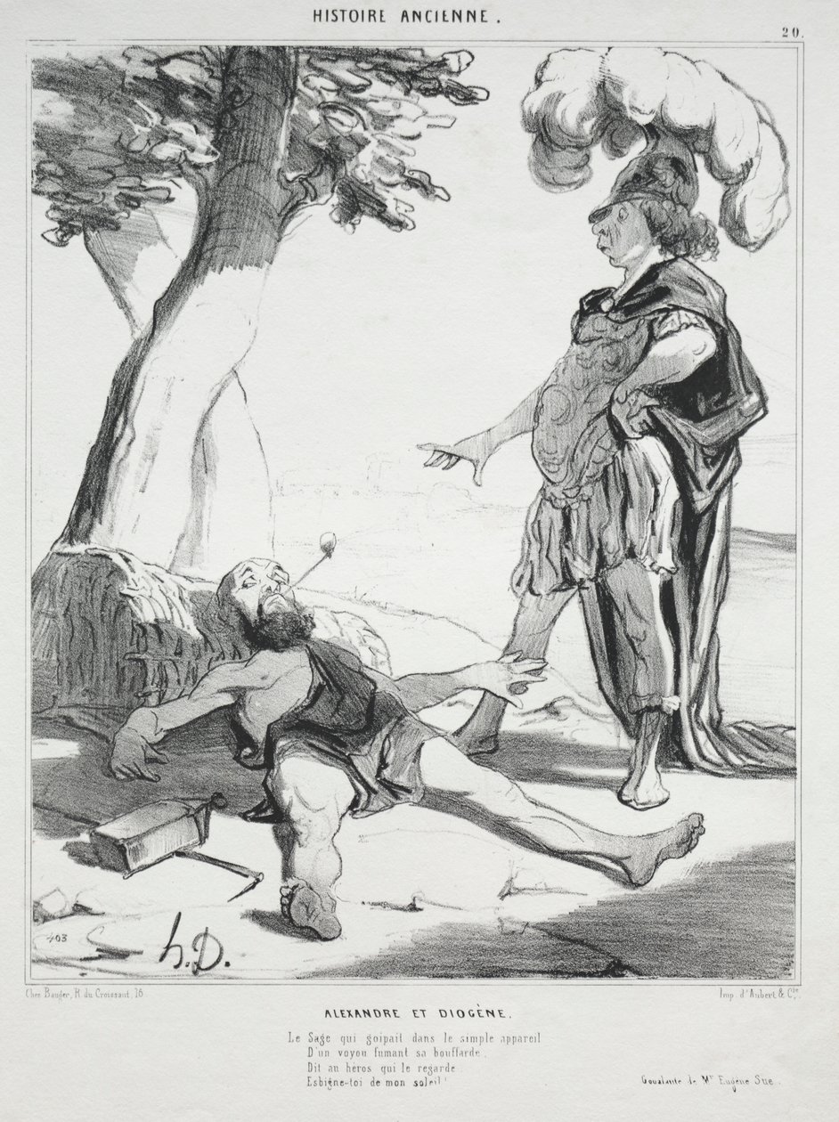 Ancient History, plade 20: Alexander og Diogenes af Honoré Daumier