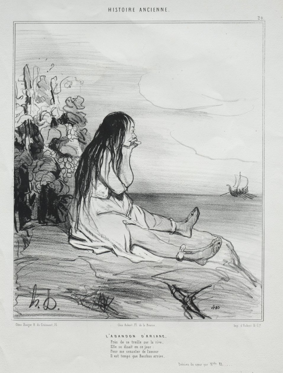 Ancient History, plade 24: The Abandonment of Ariadne, 4. september 1842. af Honoré Daumier