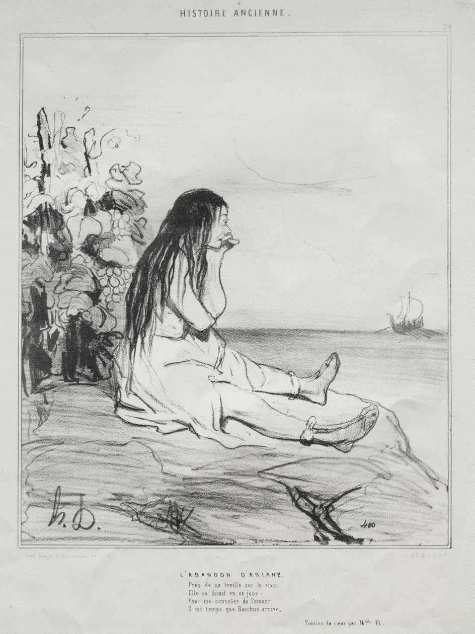 Ancient History, plade 24: The Abandonment of Ariadne, 4. september 1842. af Honoré Daumier
