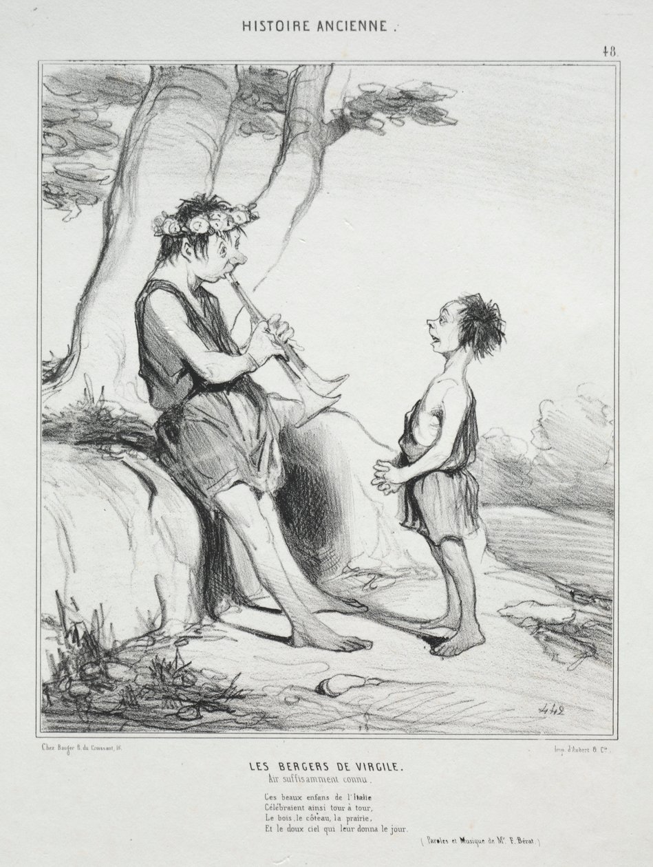 Ancient History, plade 48: Hyrderne fra Virgil af Honoré Daumier