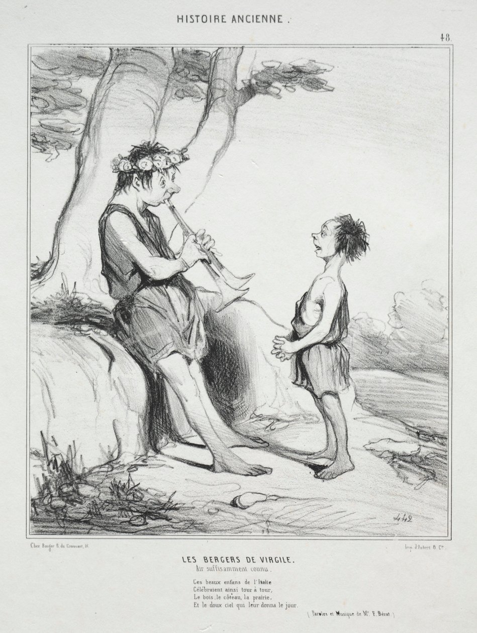 Ancient History, plade 48: The Shepherds of Virgil, 31. december 1842. af Honoré Daumier