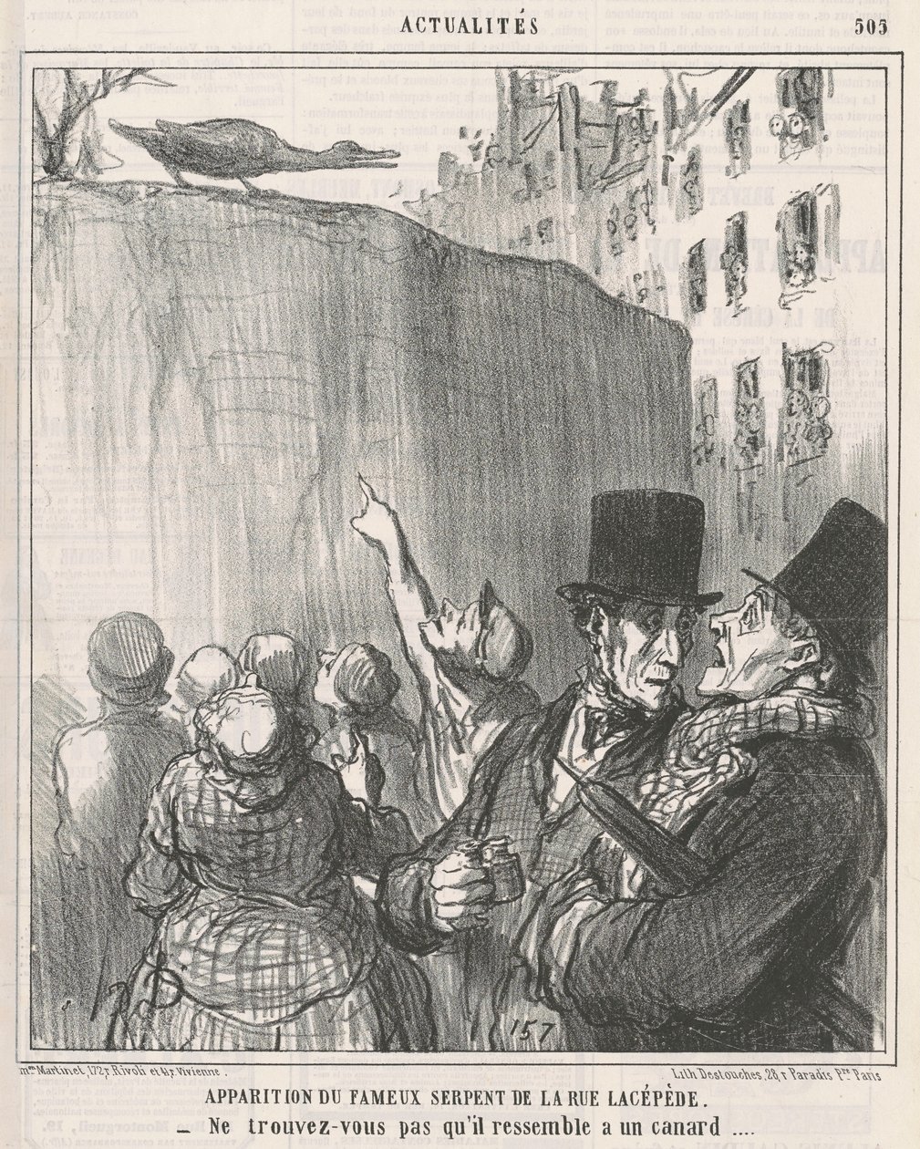 Udseende af ... slangen af ​​rue Lacépède af Honoré Daumier
