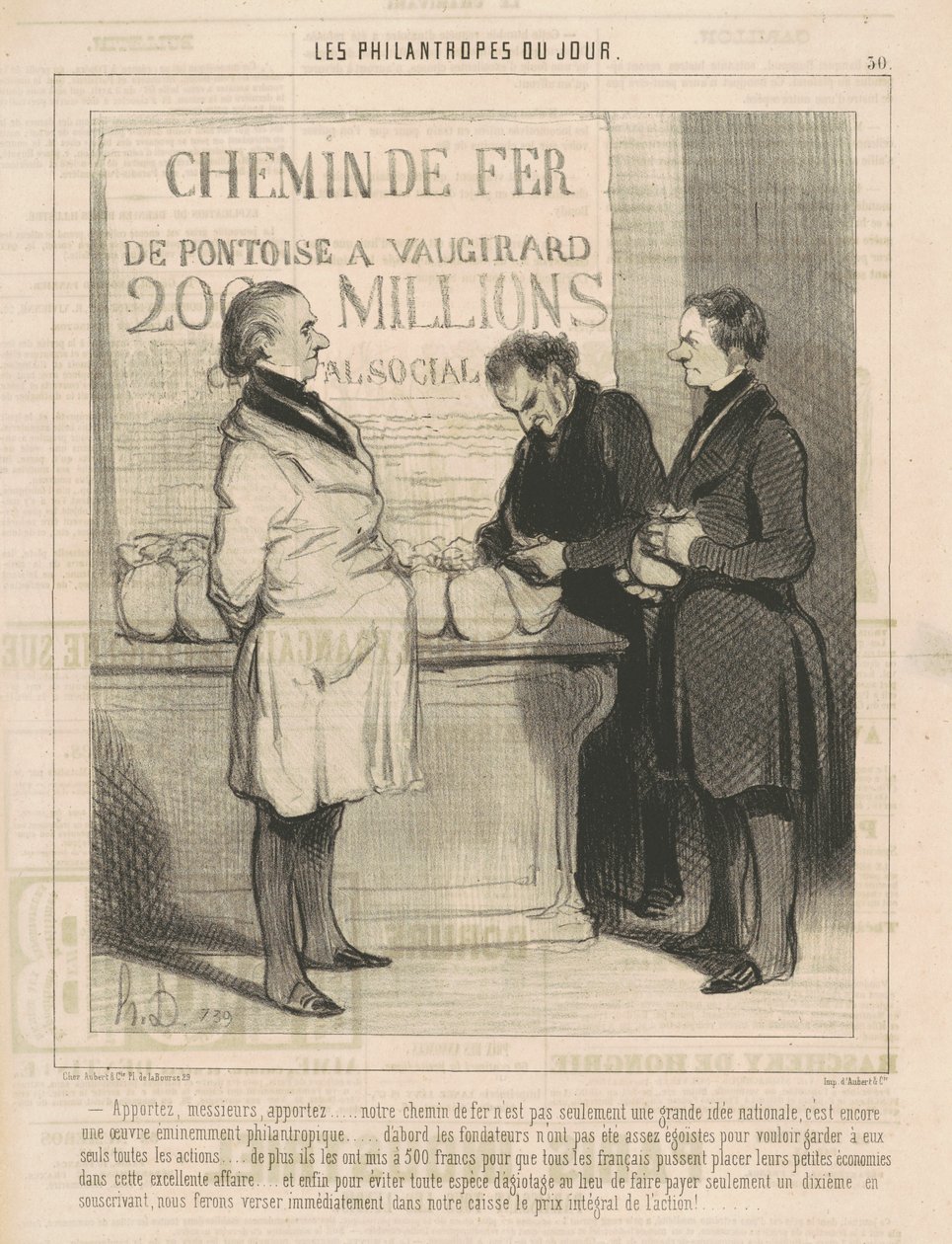 Kom med, mine herrer, kom med... af Honoré Daumier