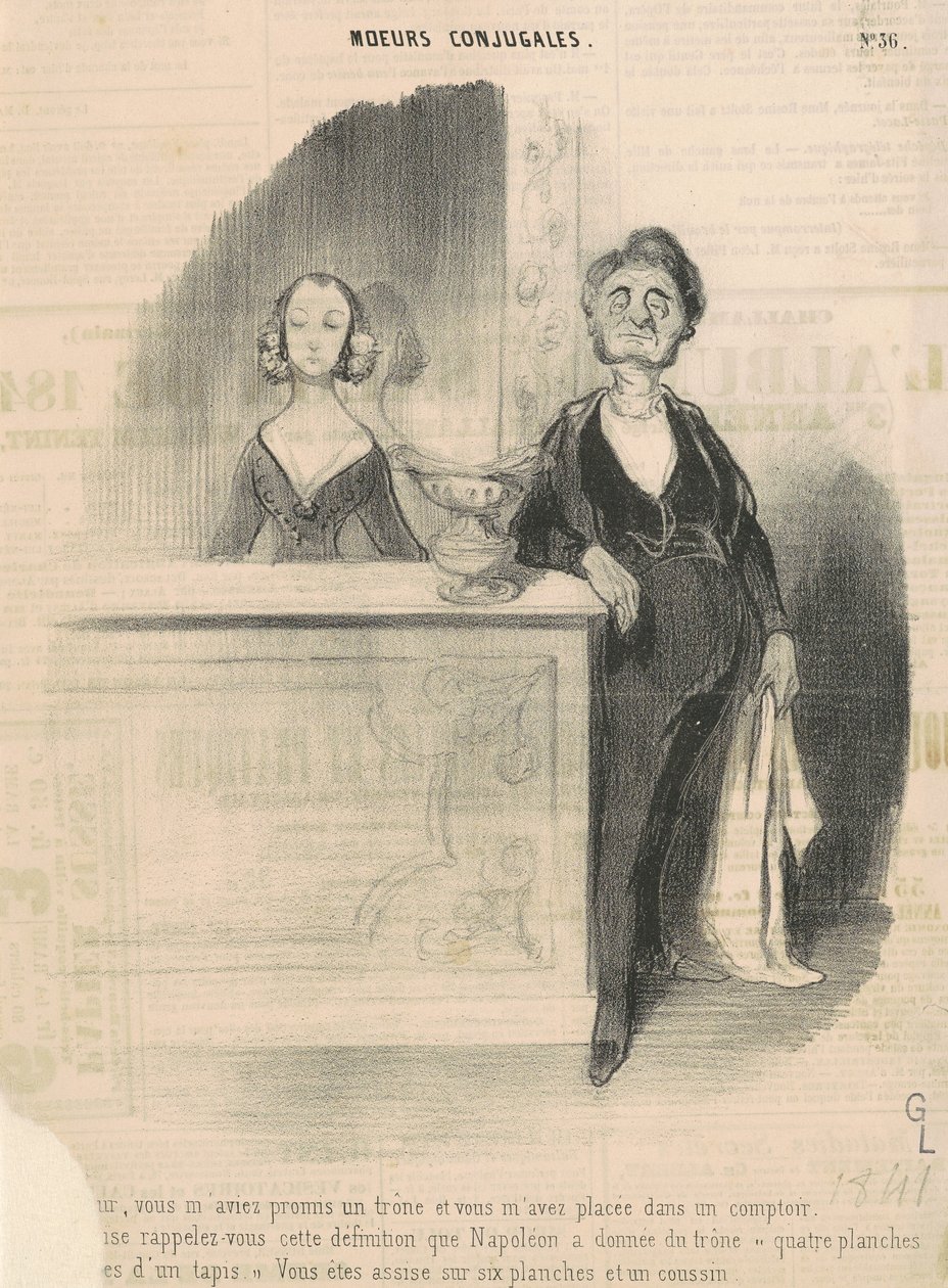 Arthur, du lovede mig en trone... af Honoré Daumier