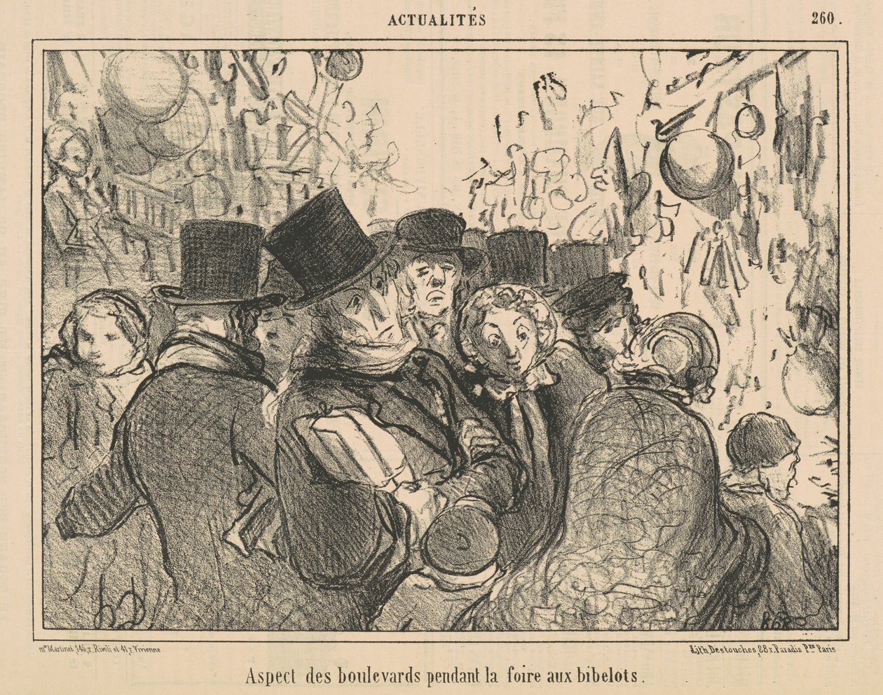 Boulevardernes optræden under kuriosumessen af Honoré Daumier